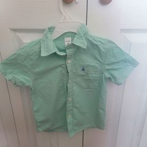 Carter's Green Botton Down Shirt,2T